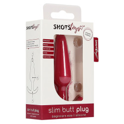 Shots Toys Plug en silicone Slim Butt 7.5 x 2cm Rouge